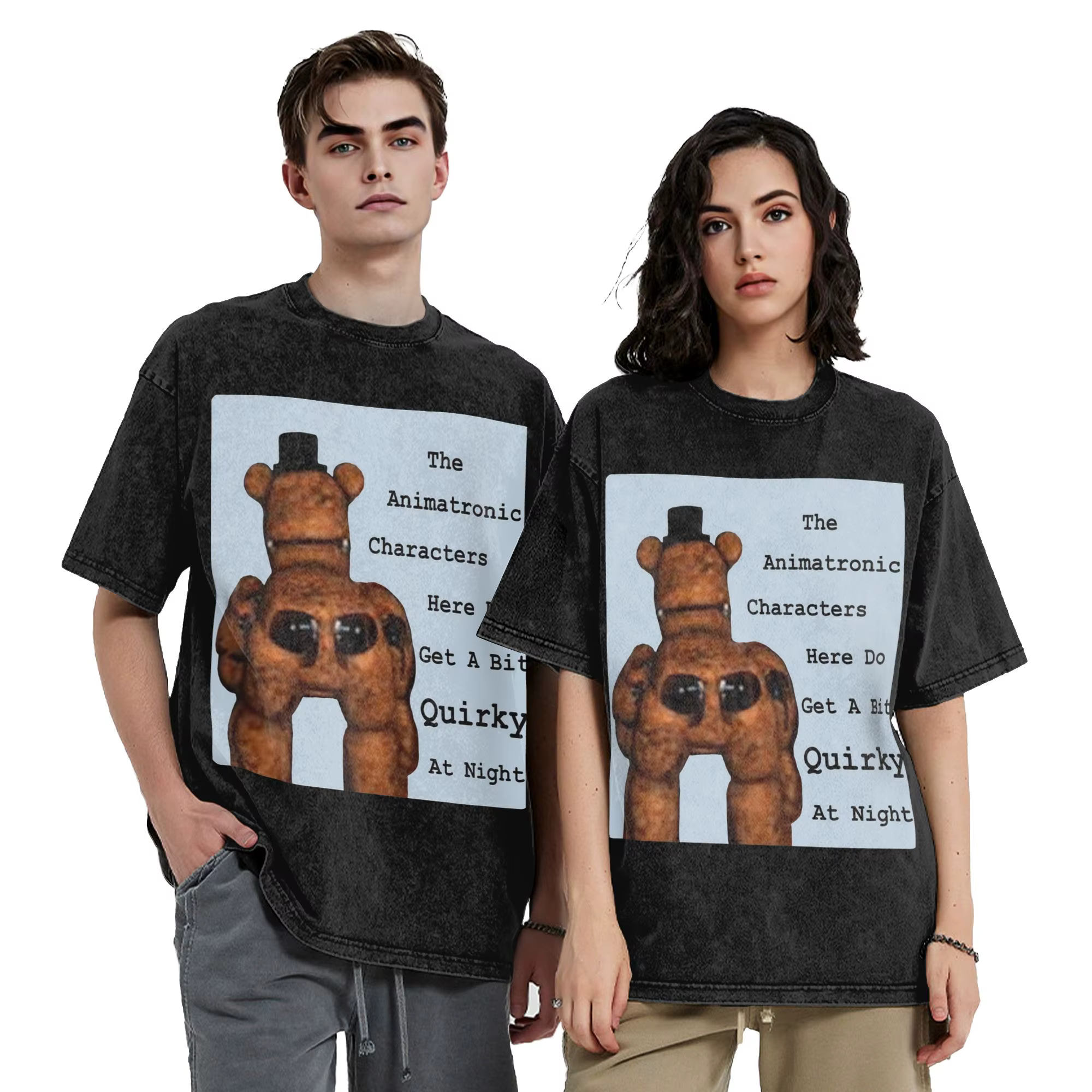 Hommes femmes était T-shirts FNAF à Freddys chemise imprimée vêtements surdimensionnés