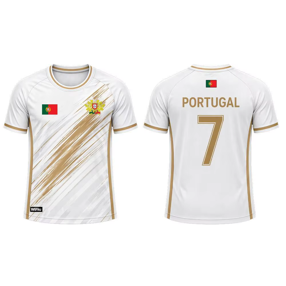 Maillot de football pour homme avec imprimé drapeau du Portugal 2026