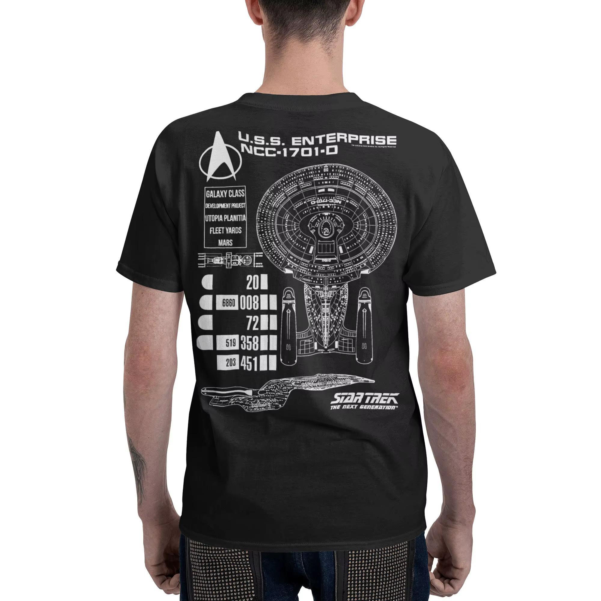 Stars Treks film t-shirts hommes femmes 100% coton drôle T-Shirt col rond schéma d'entreprise américaine