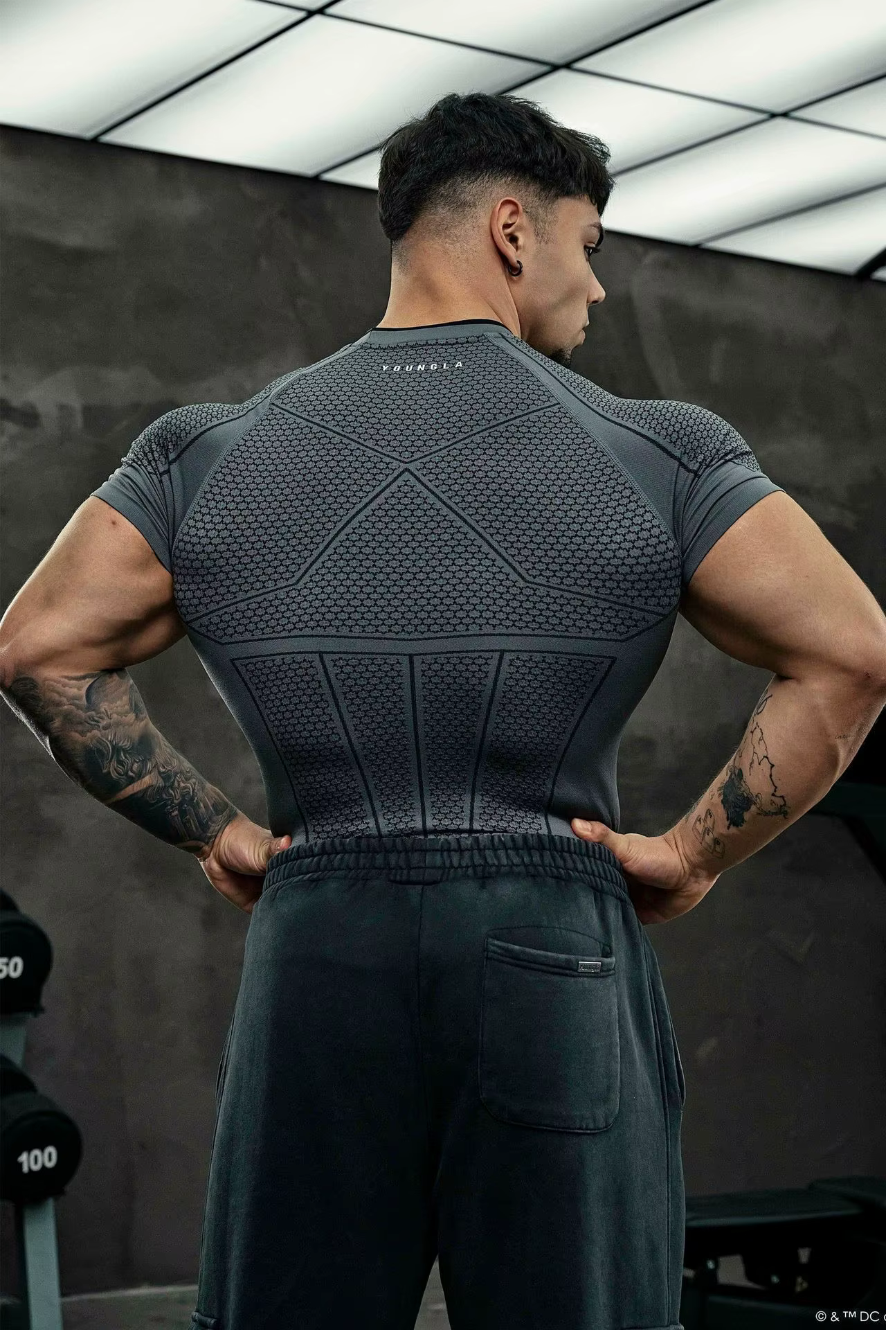 Été nouveau T-shirt serré pour hommes survêtement YA sport Fitness sensation de glace ajustement