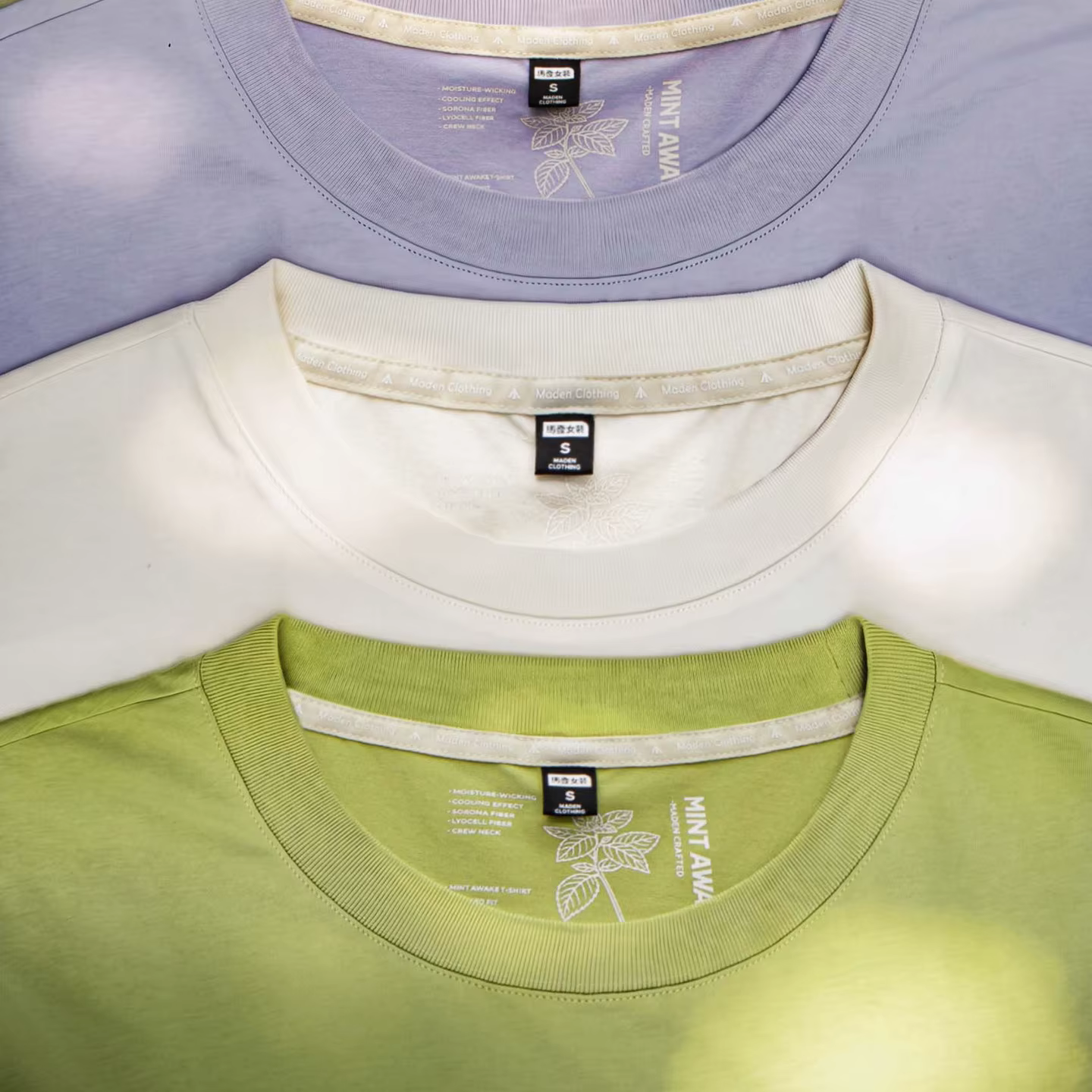 T-shirt pour femme Maden en Tencel Lyocell, parfum menthe, rafraîchissant, respirant, séchage rapide, coupe courte ajustée, manches courtes, décontracté, haut d'été