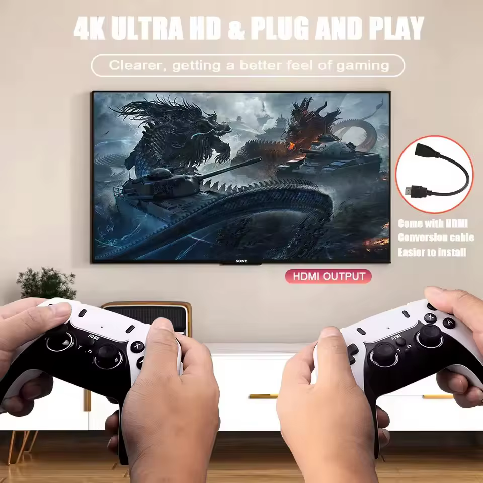 GD10 PRO 4K bâton de jeu 128G 256G 58000 jeux Console de jeu rétro HD Console de jeu vidéo contrôleur sans fil pour PS1 cadeau de noël