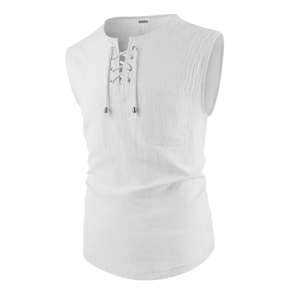 Débardeur en coton et lin pour hommes