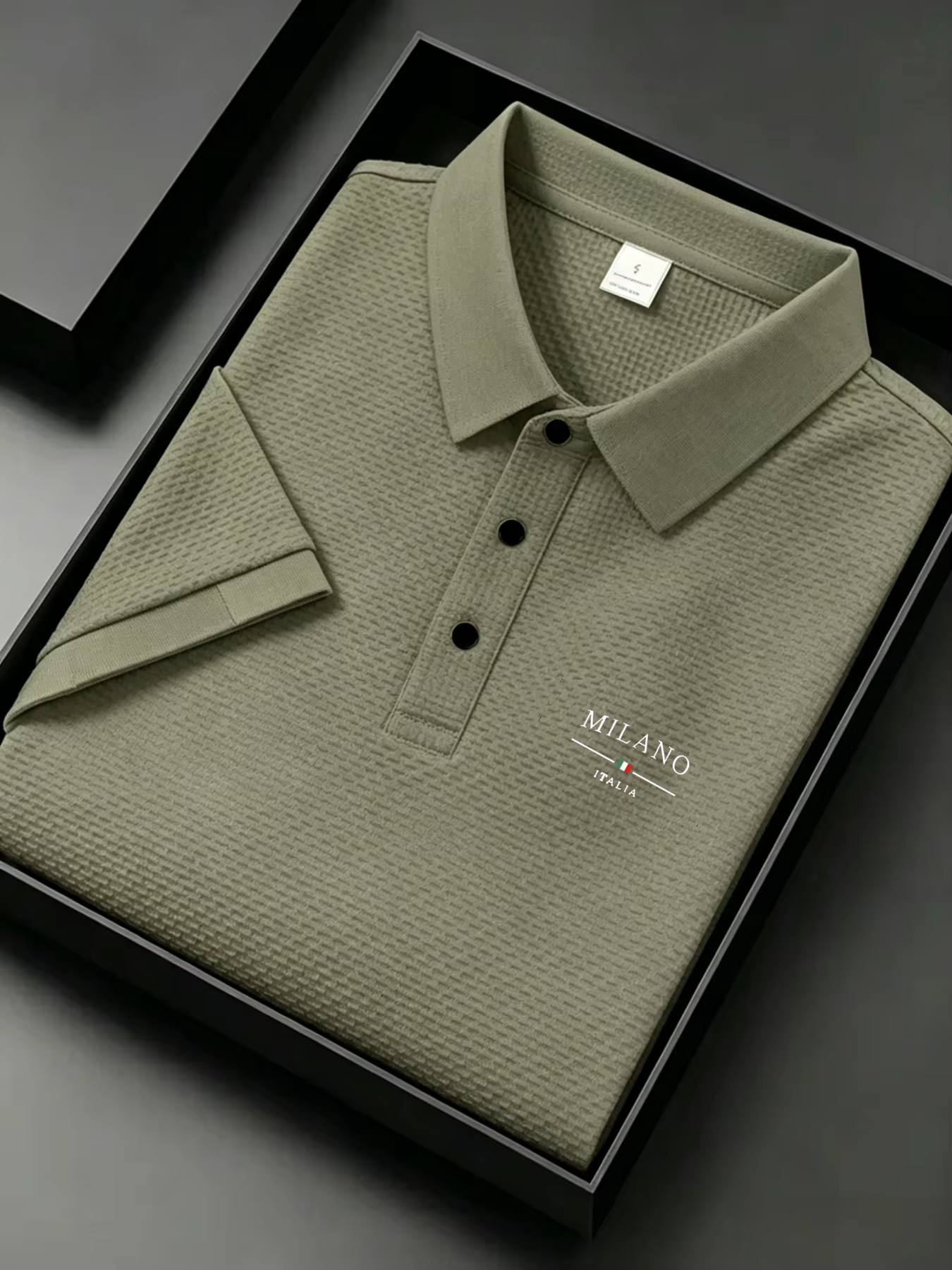 Polo jacquard pour homme Milano Italia