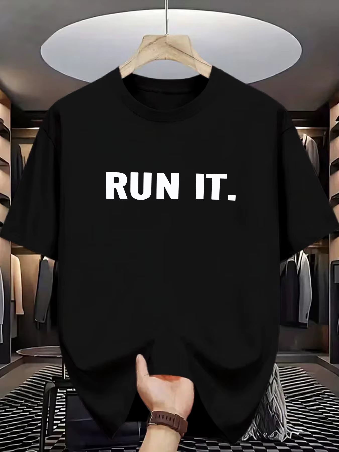 RUN IT – T-shirt à manches courtes et col rond pour hommes