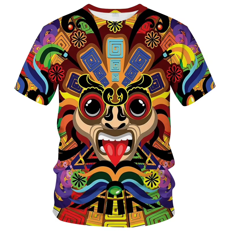 T-shirt Aztec Sun Stone pour hommes et femmes