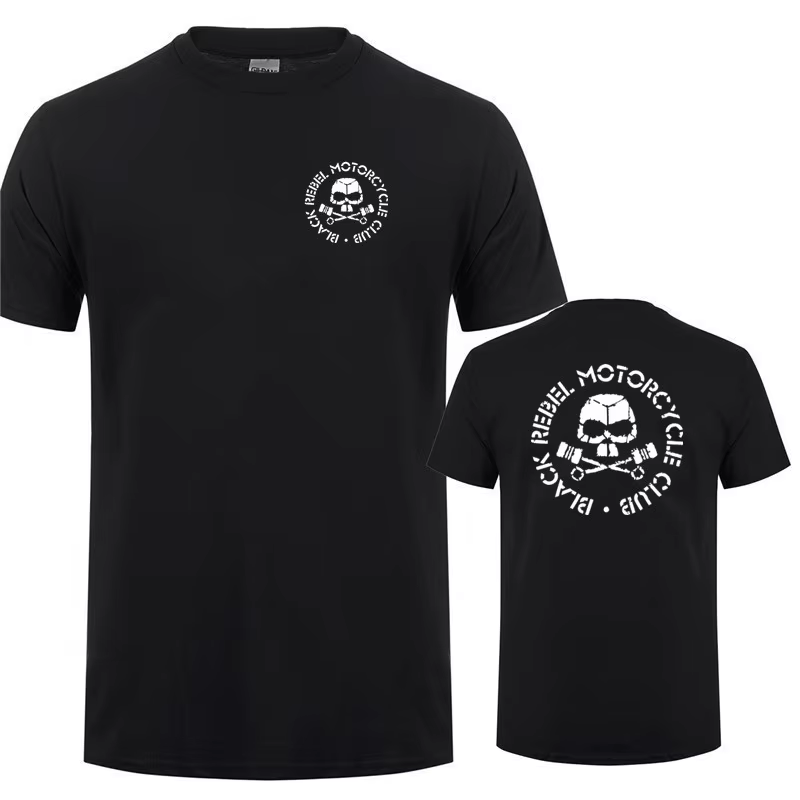 Black Rebel Motorcycle Club T Shirt pour hommes d'été Cool Cotton Short Sleeve MC