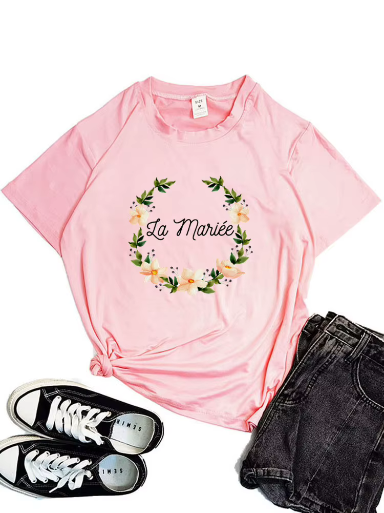 T-shirt Team De La Mariée pour Femme