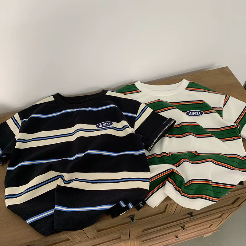 T-shirts rayés pour enfants pour garçons filles de 2 à 10 ans