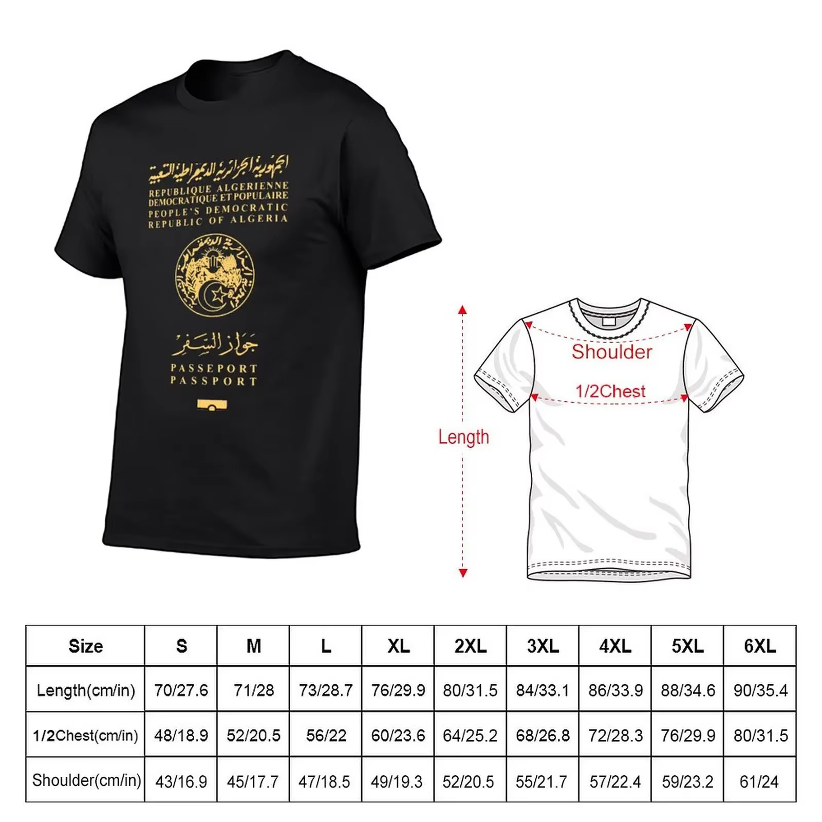 T-Shirt passeport algérien