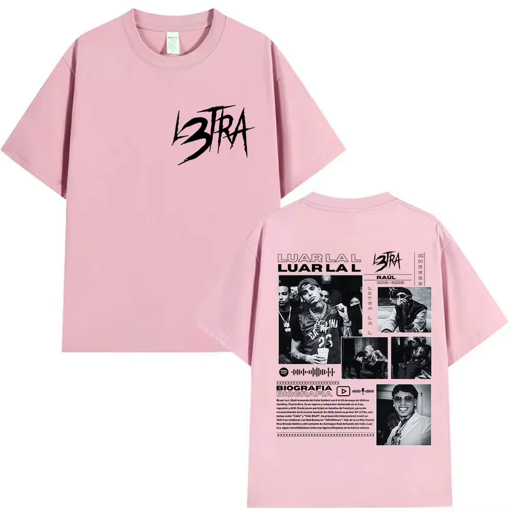 Rappeur Lune La L L3tra Album 2025 T-shirt graphique homme Hip Hop gothique manches courtes coton