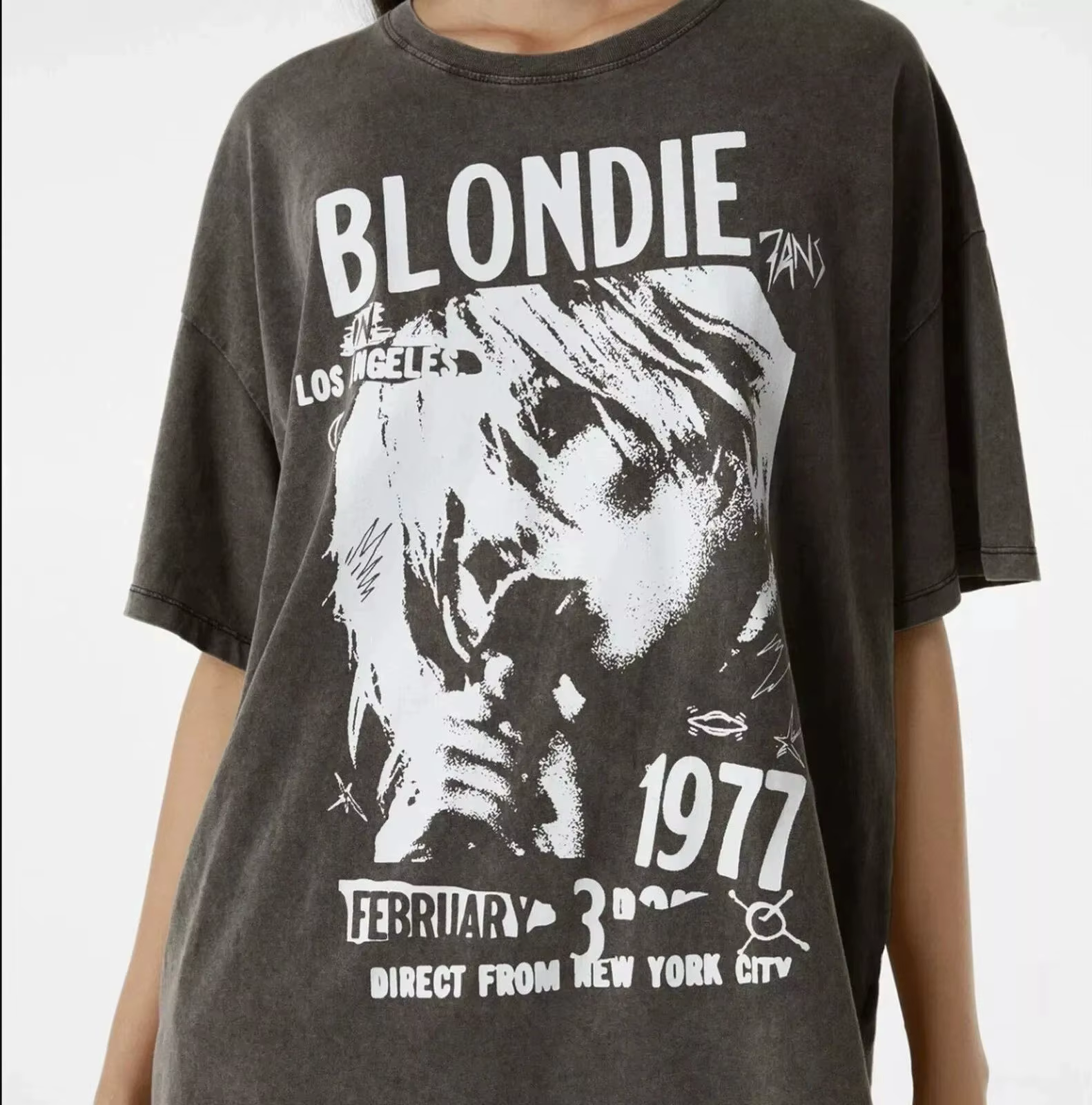 Punk Rock t-shirts Vintage imprimé blond à manches courtes coton T-shirt rétro décontracté hauts amples mode Streetwear unisexe