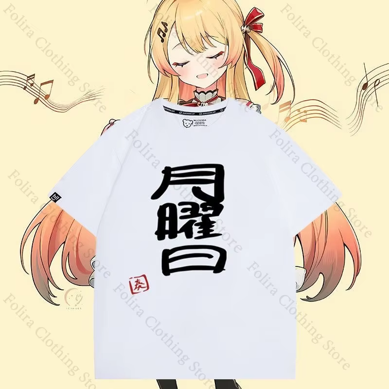 T-shirt imprimé de la série Hololive du Japon pour hommes et femmes