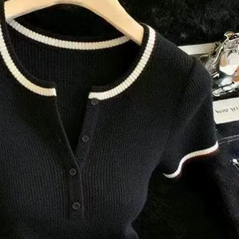 Pull en maille à manches courtes pour femme