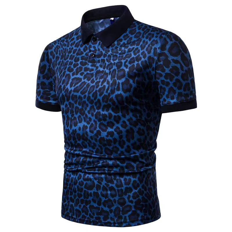 Polo à motif léopard pour hommes