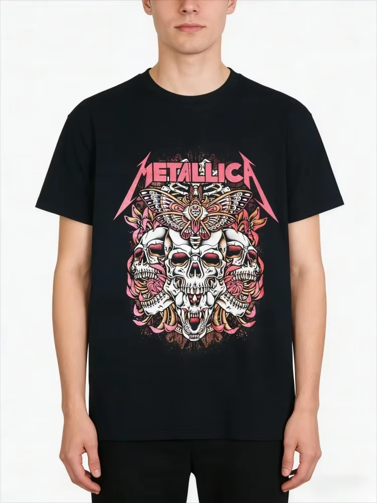 T-shirt avec impression graphique de la couverture du nouvel album METALLICA