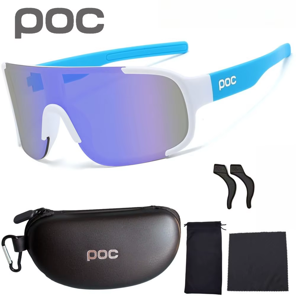 Lunettes de cyclisme à changement de couleur jour et nuit POC. Lunettes coupe-vent pour les sports de plein air, la course à pied et le marathon