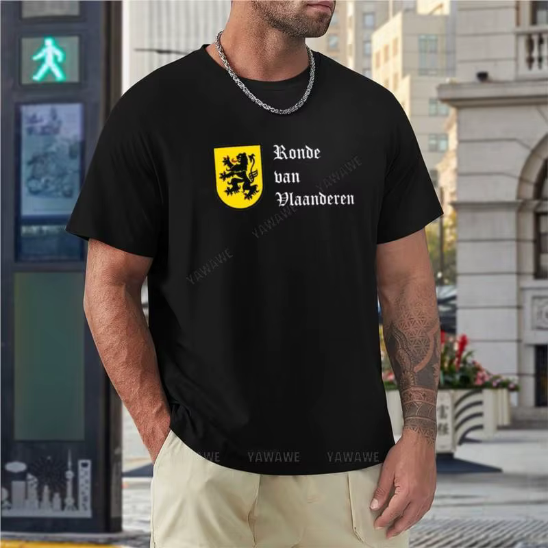 T-shirt noir en coton pour hommes