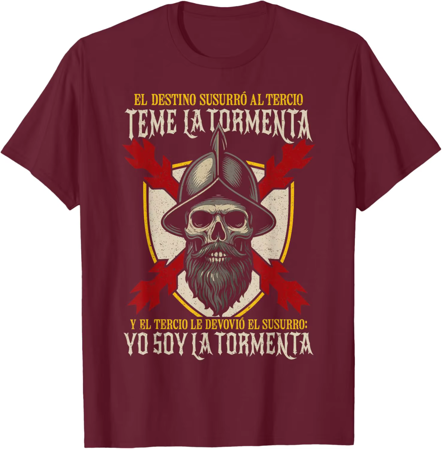T-shirt décontracté à manches courtes 100 % coton Teme La Tormenta Tercio Español Don Blas De Lezo Infantería