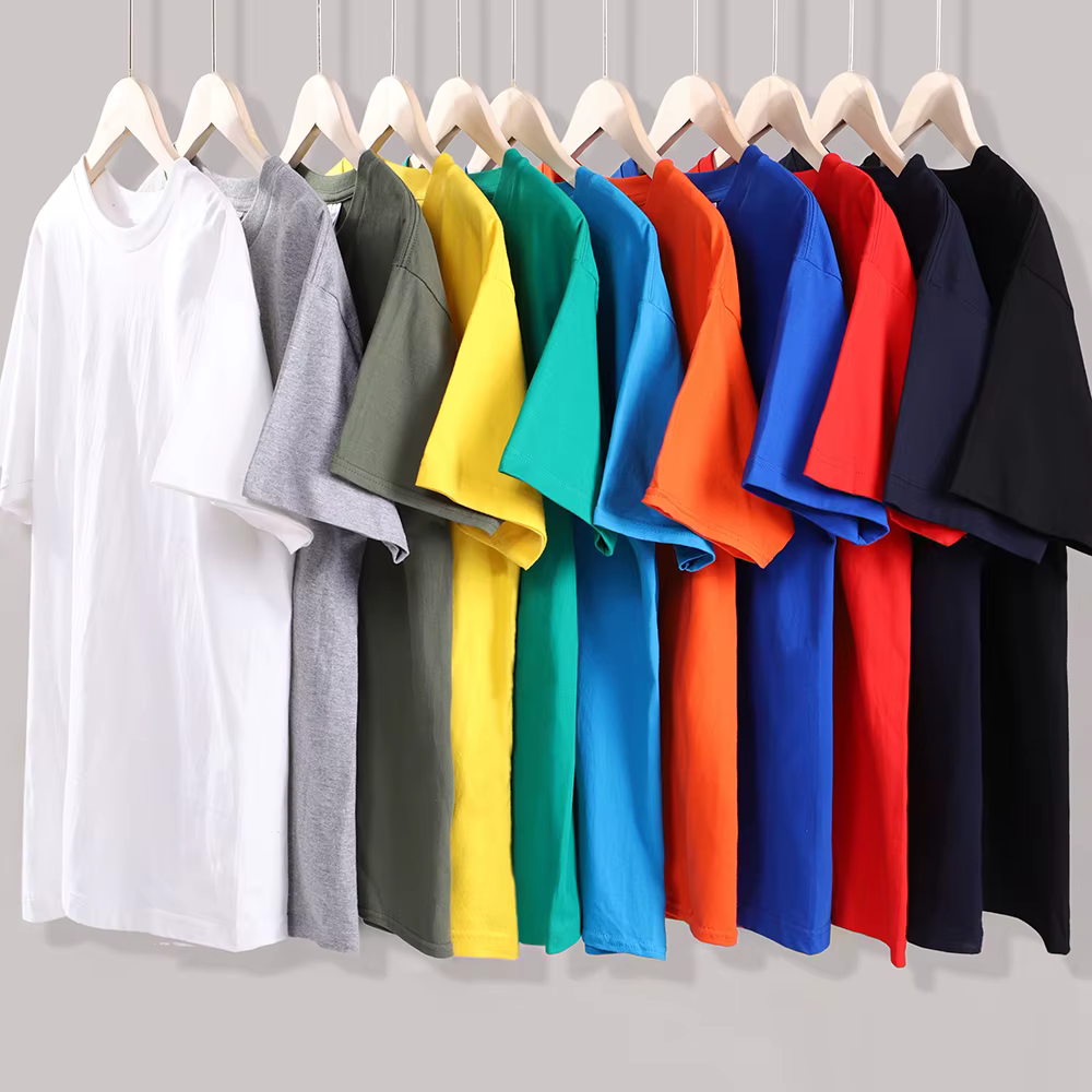 14 couleurs couleur bonbon 100% coton T-Shirts hommes femmes surdimensionné manches courtes décontracté respirant