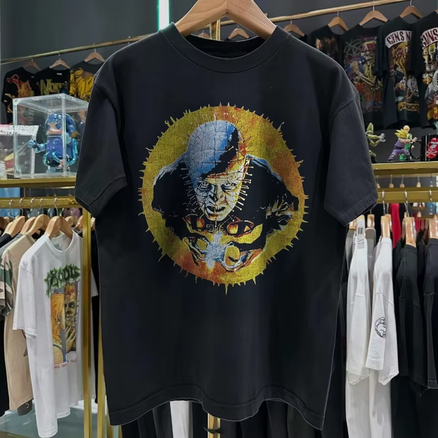 T-shirt noir délavé promotionnel Hellraiser 87'