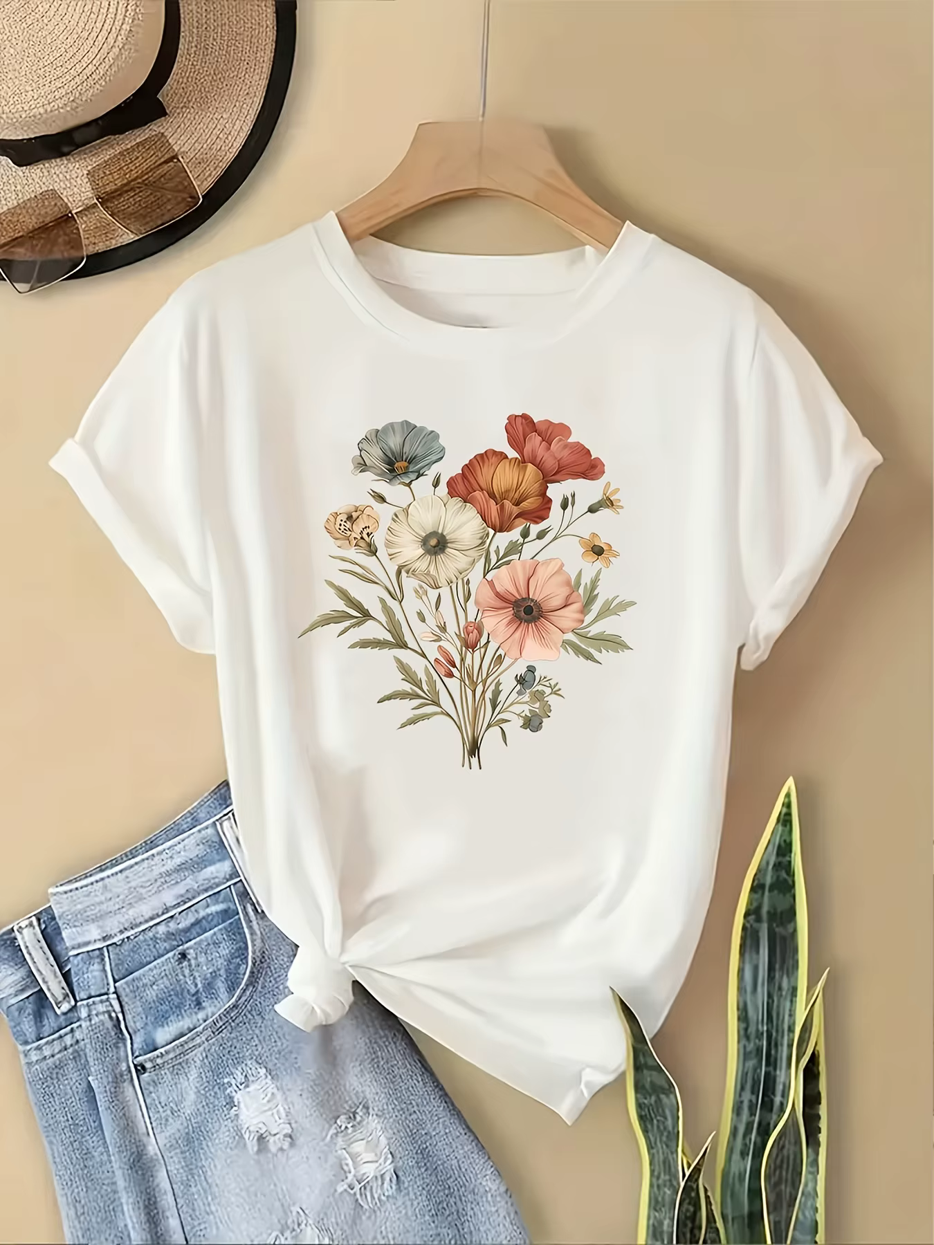 T-Shirt décontracté à manches courtes pour femmes