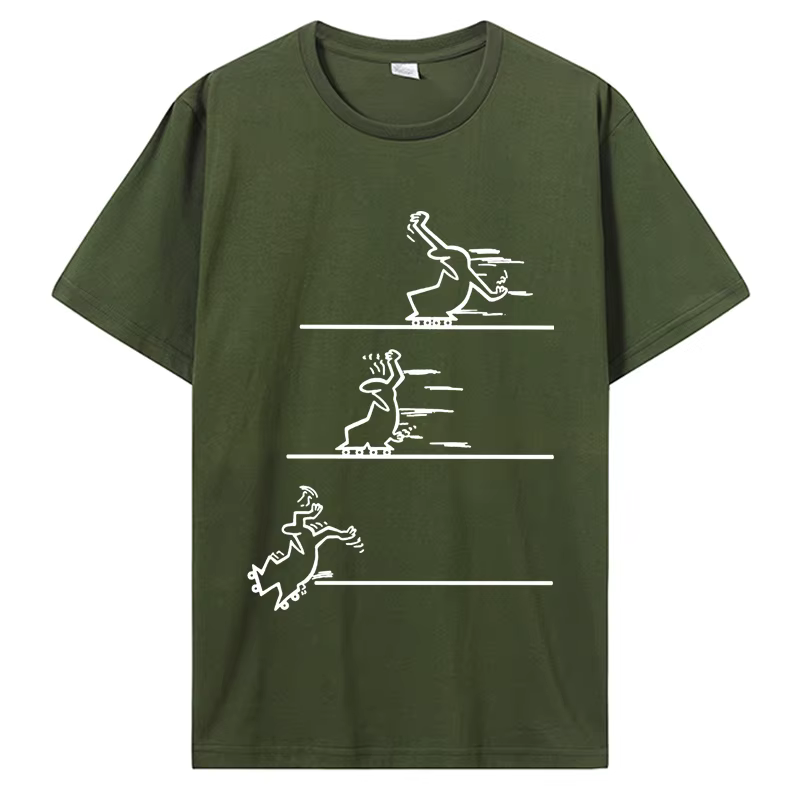 Skateboard La Linea t-shirt classique mode hommes coton col rond