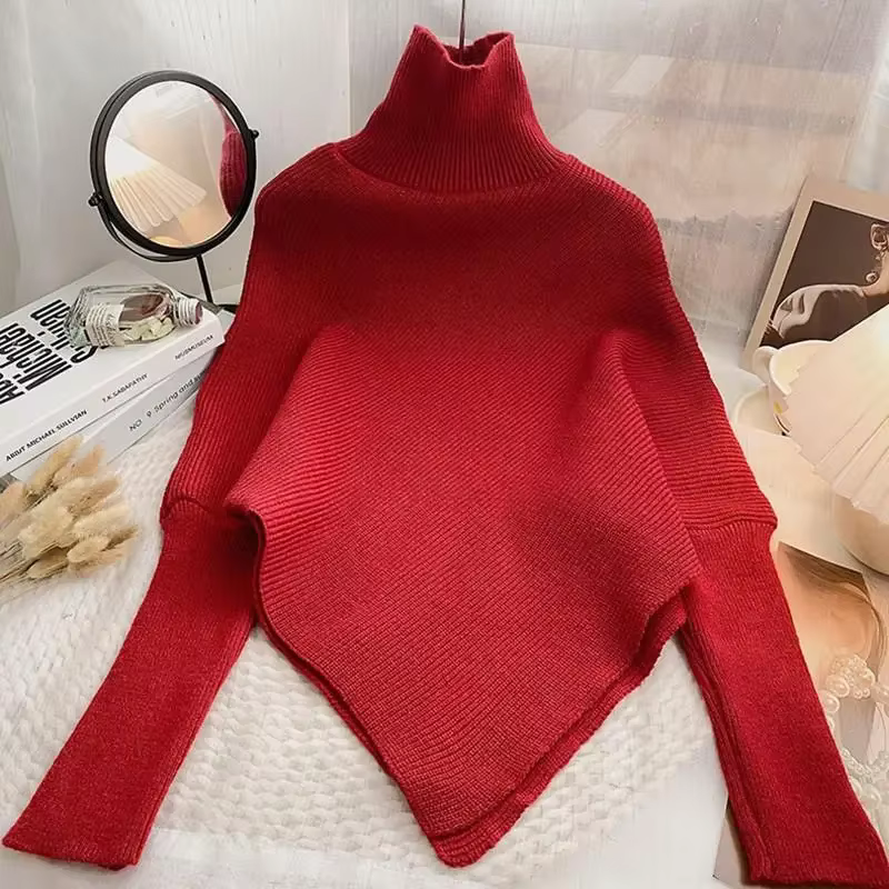 Pull Poncho en tricot asymétrique pour femmes