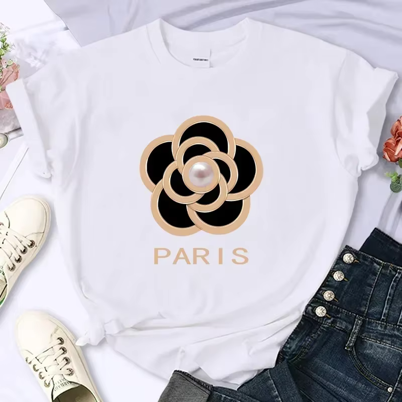T-shirt imprimé d'été de haute qualité pour femmes