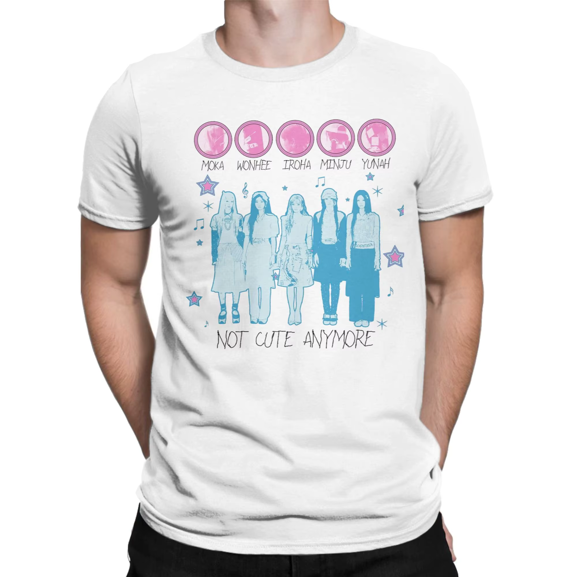 T-shirt Vintage été Illit Kpop tendance T-Shirts 100 coton