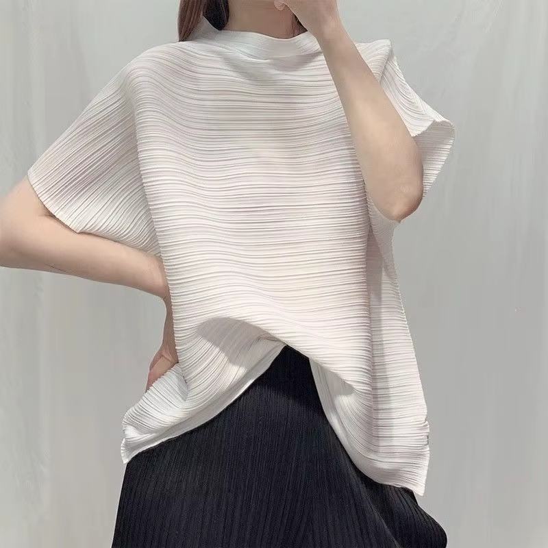 T-shirt à col montant pour femme