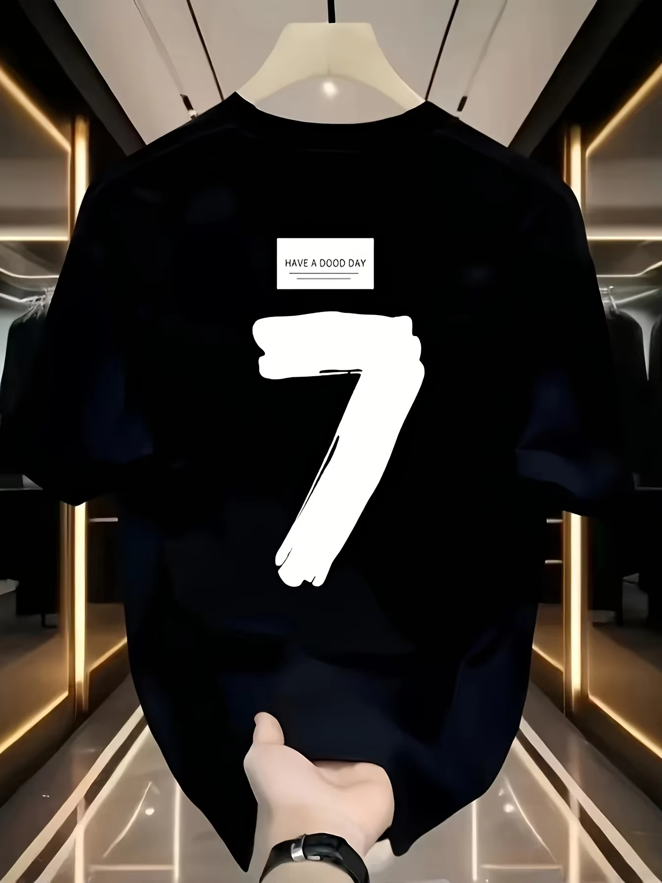 T-shirt à manches courtes et col rond pour hommes