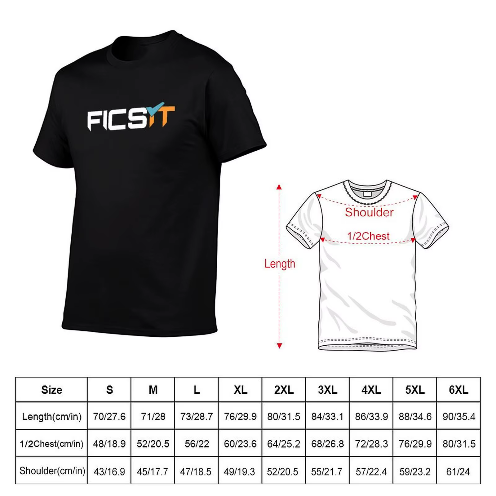 FICSIT Satisfactory Logo T-Shirt t-shirts avec imprimés