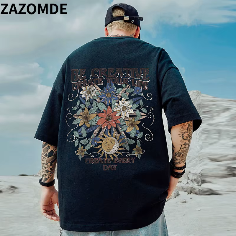 ZAZOMDE – T-Shirt manches courtes en coton