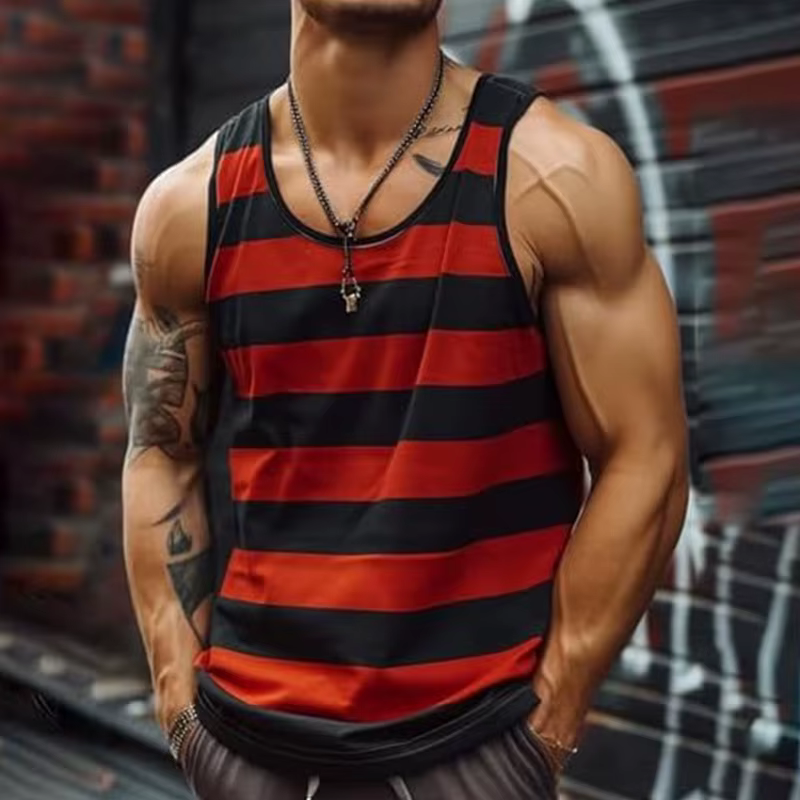 Débardeur Vintage rayé pour hommes