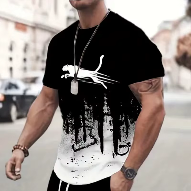 T-shirts pour hommes à imprimé animal 3D