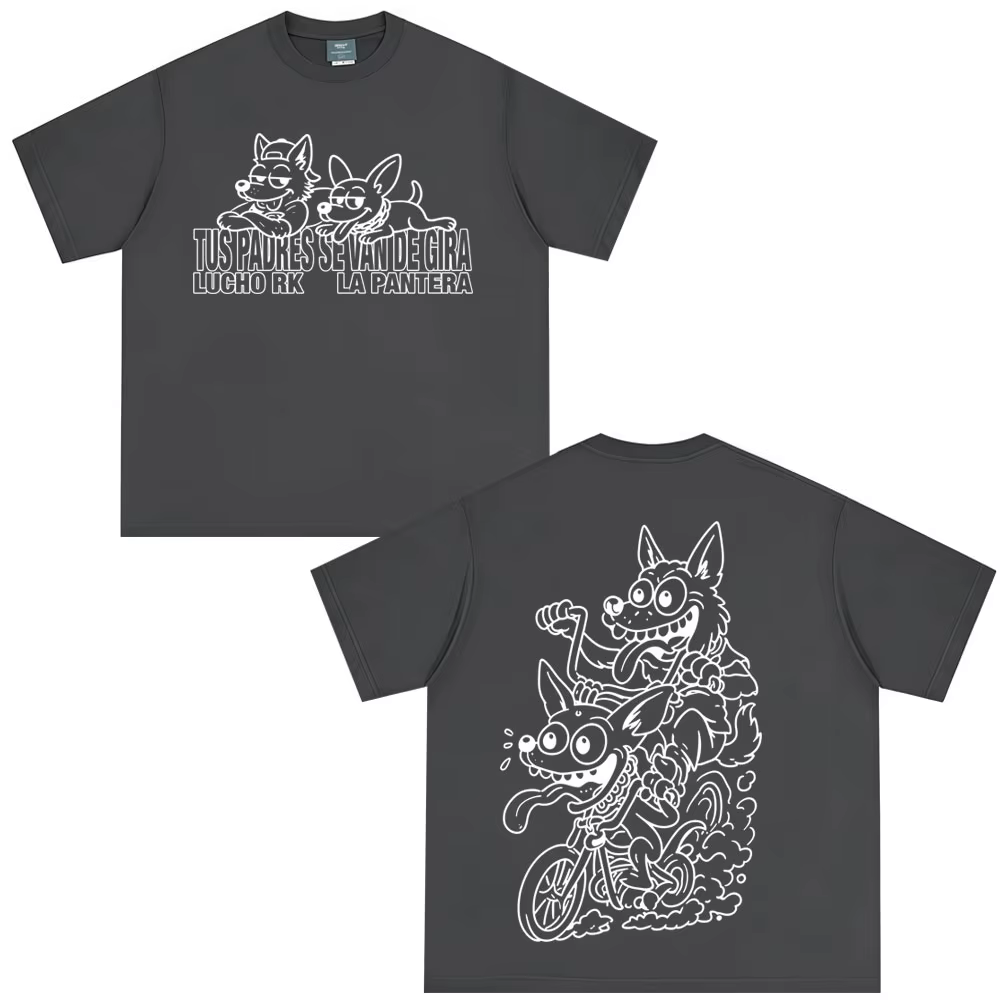 T-shirt imprimé Rapper Lucho Rk La Pantera Ta Facil Album 2026 Tour pour hommes et femmes