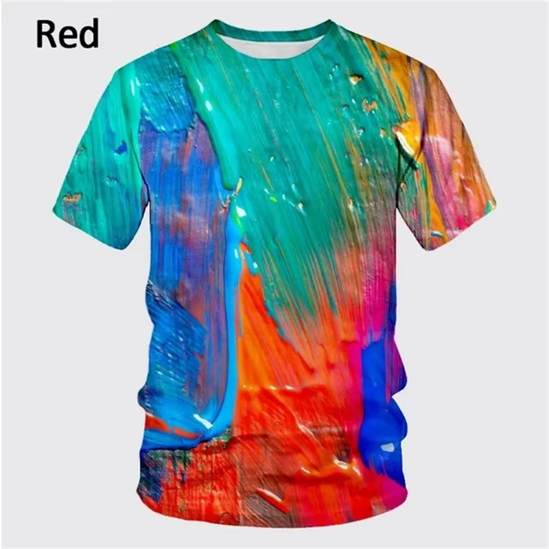 T-shirt imprimé graffiti 3D pour homme