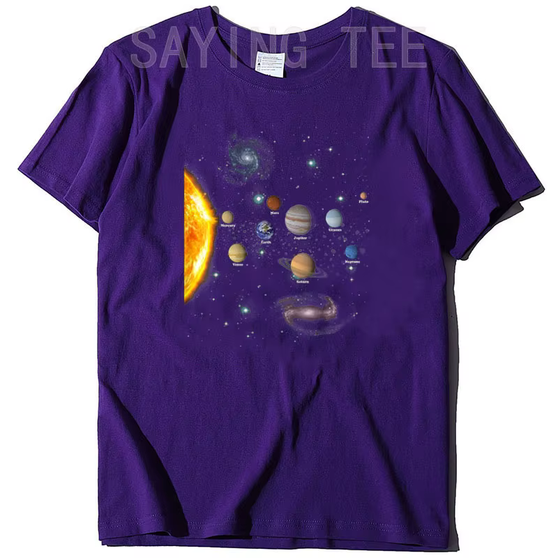 T-shirt du système solaire pour garçons et filles