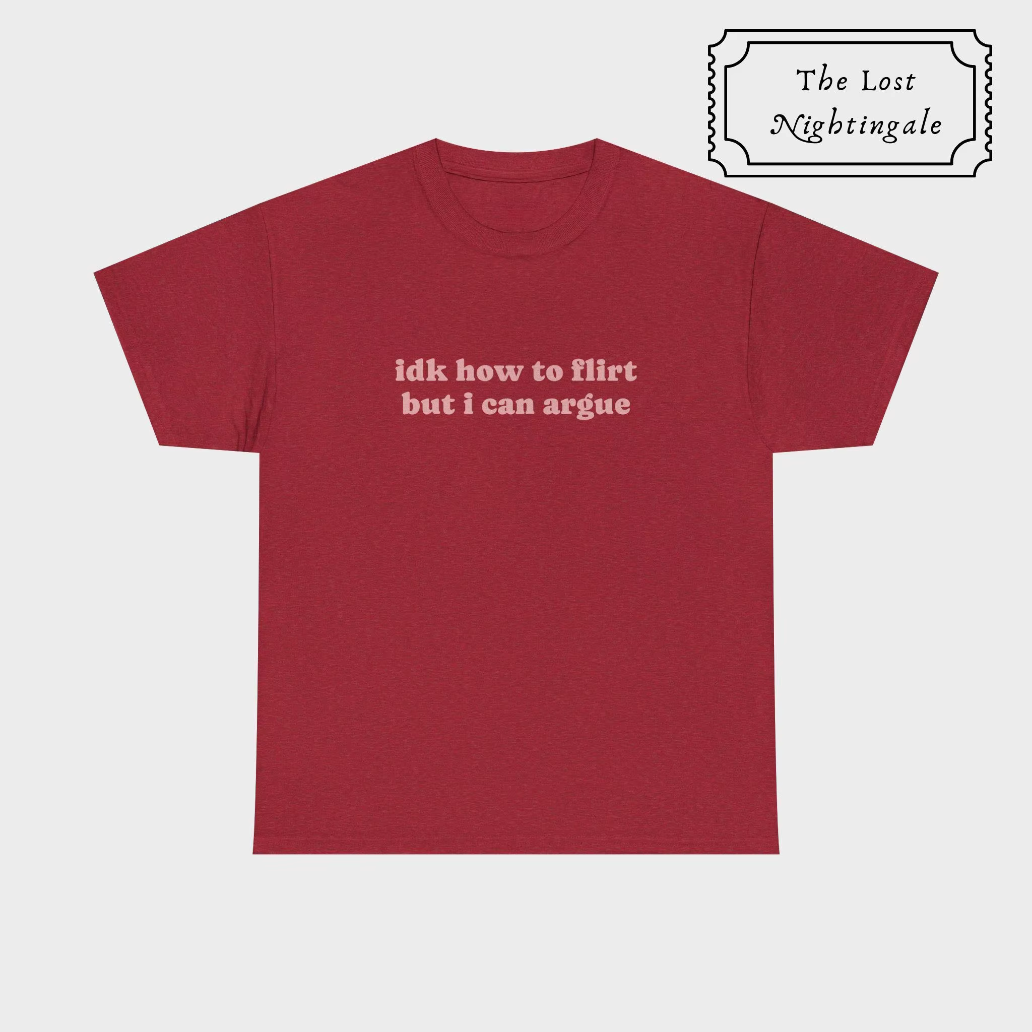2026 Je ne sais pas comment flirter mais je peux argumenter T-shirt