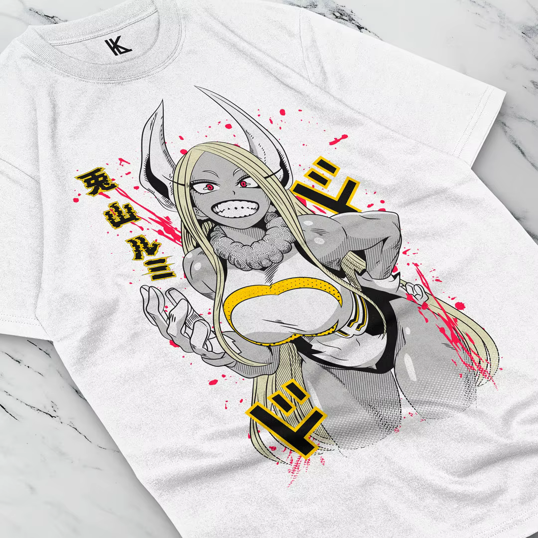 T-Shirt unisexe lapin héros Mirko Rumi Usagiyama Miruko BNHA MHA