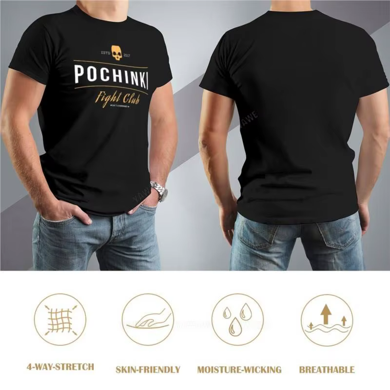 Pochinki Fight Club PUBG T-Shirt hippie vêtements été hauts mode coréenne hommes à manches courtes t-shirts