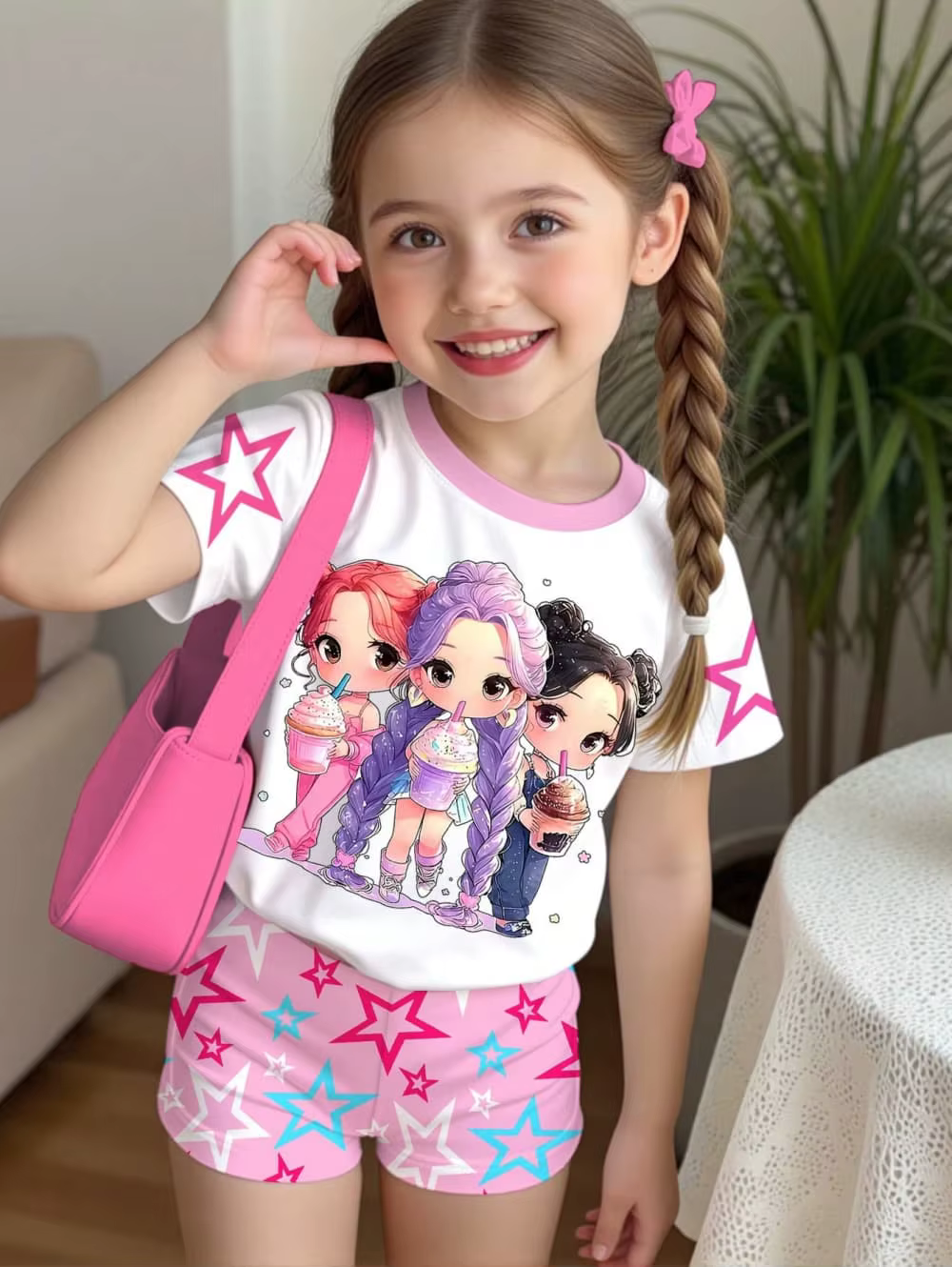Ensemble de t-shirts K-Pop pour filles