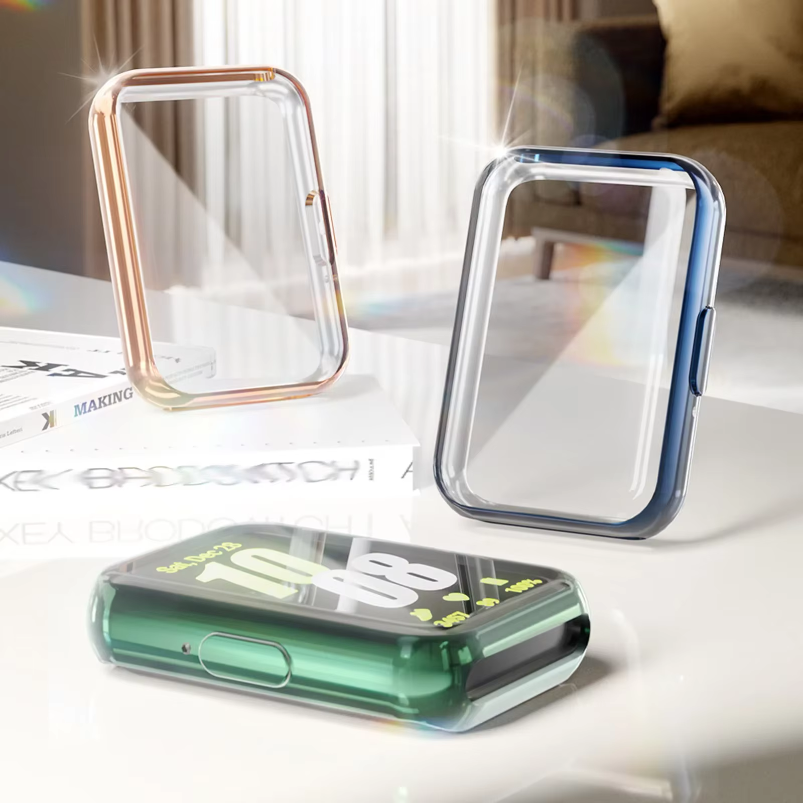 Coque pour Samsung Galaxy Fit3 protecteur d'écran TPU couverture complète housse de protection pour Samsung Galaxy Fit 3 accessoires de sangle