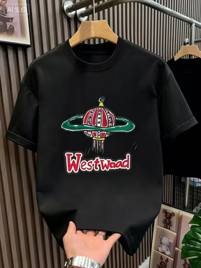 T-shirt décontracté à col rond et manches courtes