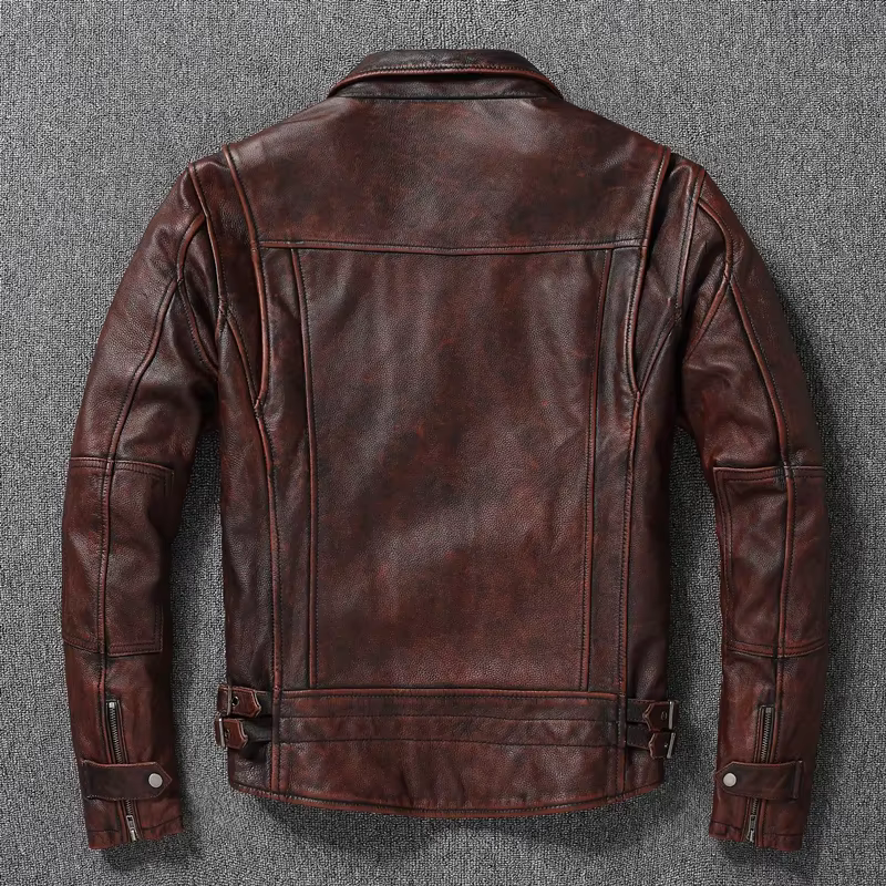 Veste en cuir de vache surdimensionnée