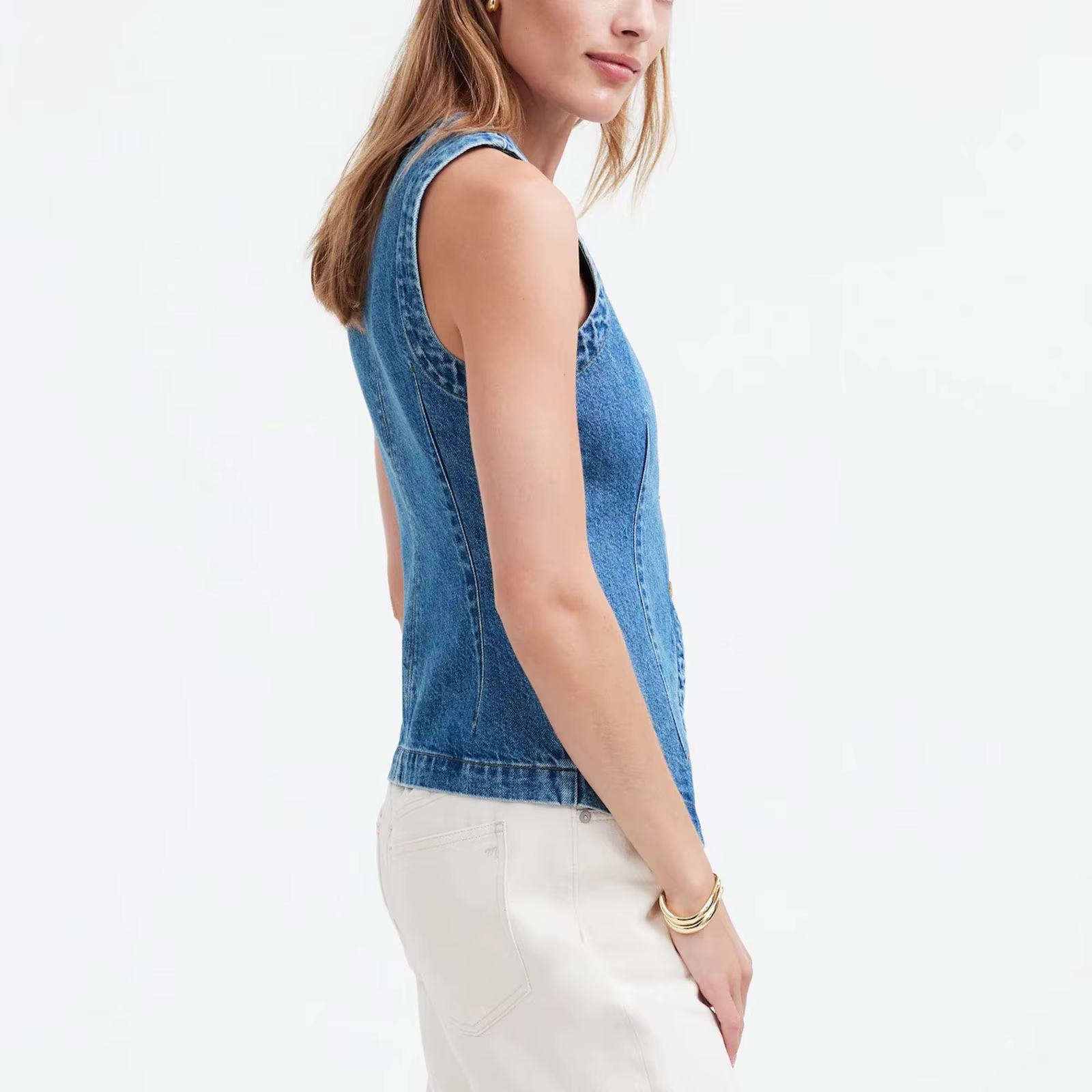 Gilet en jean pour femme