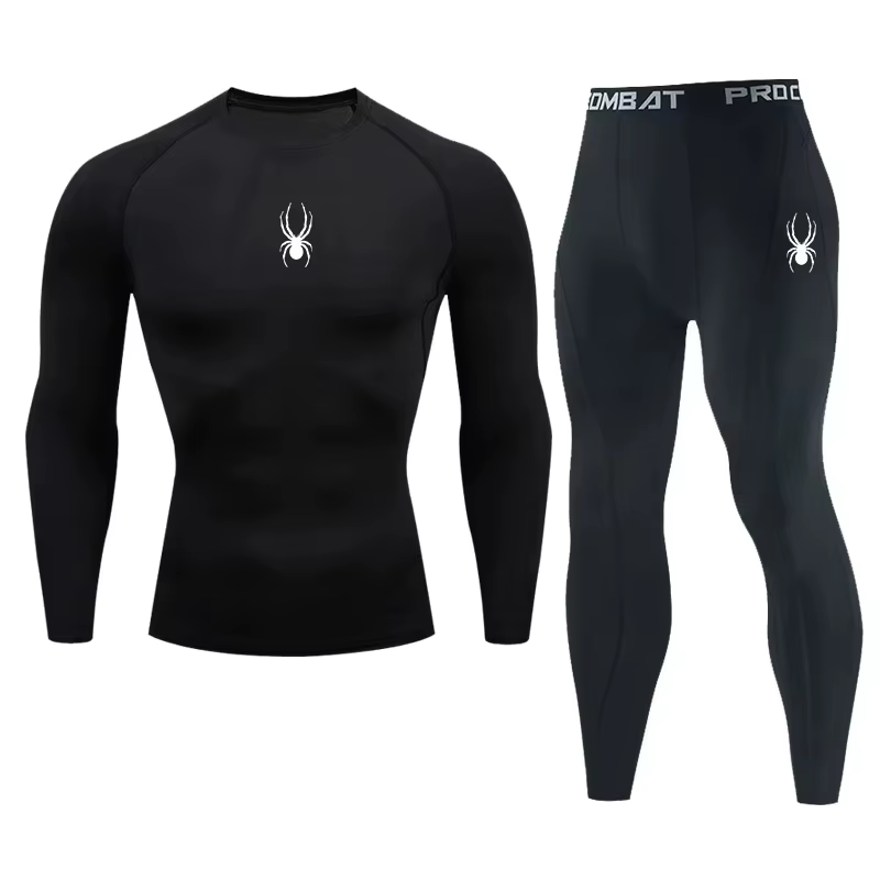T-shirt de compression de sport pour homme à manches longues