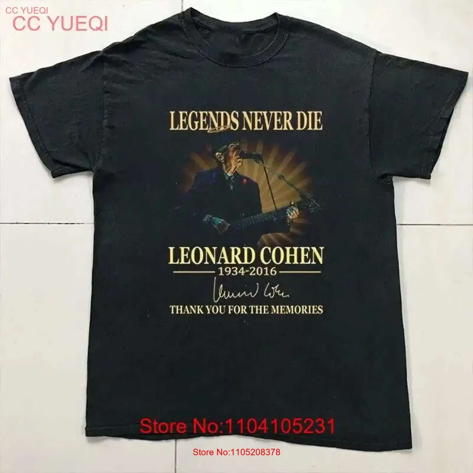 Leonard Cohen pour noël S 5XL t-shirt B06_100 vintage haut délavé pour un usage quotidien unisexe décontracté confortable doux