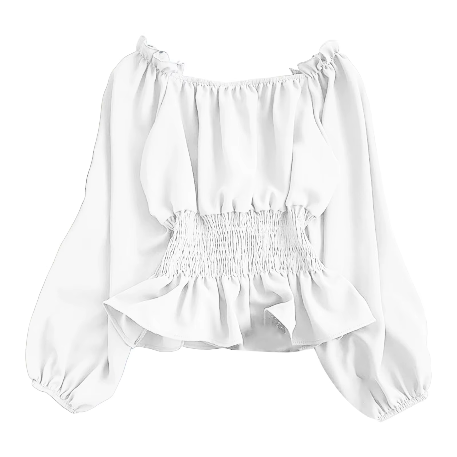Haut élégant à manches longues pour femmes, chemise médiévale, manches cloche, épaules dénudées, chemise gothique, col tortue, Pack ру onderdelen